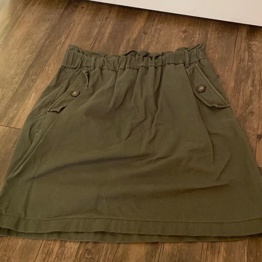 LOFT Olive Green Midi Skirt